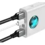Portatīvie akumulatori - Powerbank Baseus Amblight 30000mAh, 4xUSB, USB-C, 65W (white) - быстрый заказ от производителя