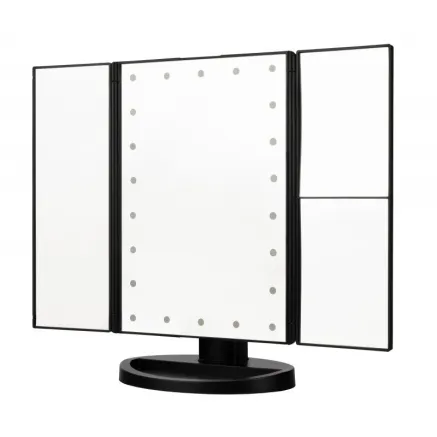 Humanas HS-ML04 makeup mirror with LED backlight - black