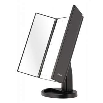Make-up Mirror - Humanas HS-ML04 makeup mirror with LED backlight - black - quick order from manufacturer