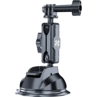Vairs neražo - TELESIN Universal Suction Cup Holder with phone holder and action camera mounting TE-SUC-012