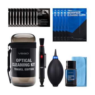 Foto kameras tīrīšana - VSGO Optical Cleaning Kit Travel Grey - купить сегодня в магазине и с доставкой