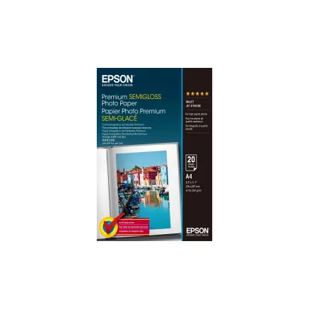 Epson Premium Semigloss Photo Paper, DIN A4, 251g/m, 20 Sheets A4