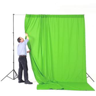 Zaļš (chroma green) auduma fons ekrāns 3x7m noma