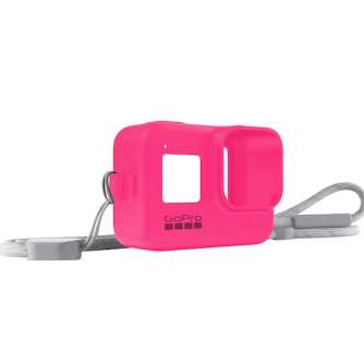 Accessories for Action Cameras - GoPro Sleeve + Lanyard Hero8 Black, pink AJSST-007 - quick order from manufacturer