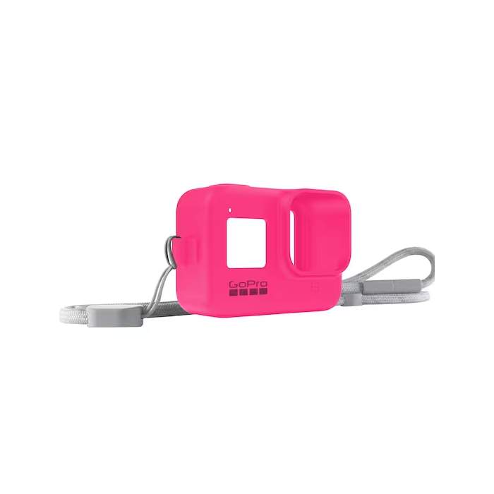 Sporta kameru aksesuāri - GoPro aizsargapvalks + drošības aukliņa Hero8 Black, rozā AJSST-007 - ātri pasūtīt no ražotāja