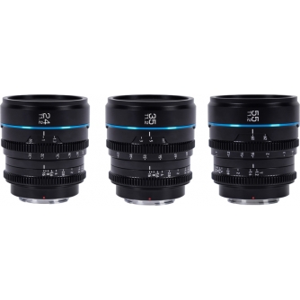 CINEMA Video Lenses - SIRUI CINE LENS NIGHTWALKER S35 KIT 24/35/55MM T1.2 MFT-MOUNT BLACK MS-3SMB - quick order from manufacturer