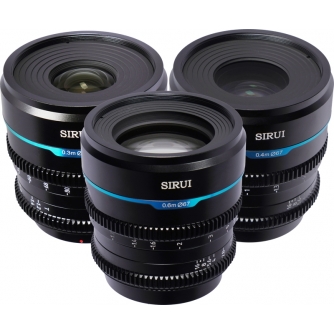 CINEMA Video Lenses - SIRUI CINE LENS NIGHTWALKER S35 KIT 24/35/55MM T1.2 MFT-MOUNT BLACK MS-3SMB - quick order from manufacturer