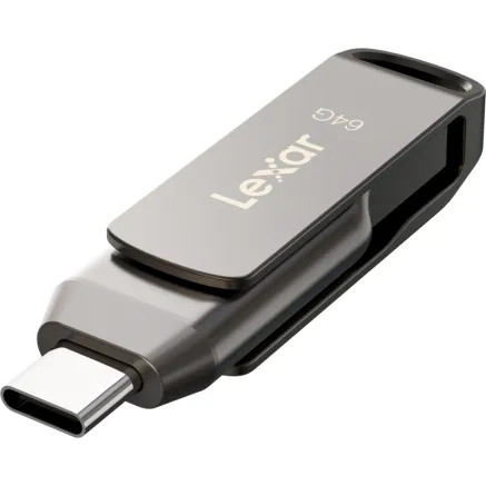 LEXAR JUMPDRIVE DUAL DRIVE D400 TYPE-C/TYPE-C & TYPE-A, UP TO 130MB/S READ (USB 3.1) 64GB LJDD400064G-BNQNG