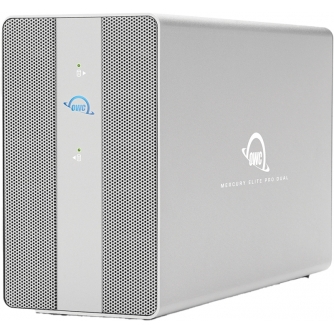 Tīkla datu krātuve (NAS) - OWC MERCURY ELITE PRO DUAL WITH 3-PORT USB HUB ENCLOSURE 0GB OWCMEDCH7T00 - ātri pasūtīt no ražotāja