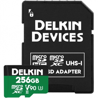 Memory Cards - DELKIN MICROSD POWER 2000X UHS-II (V90) R300/W250 256GB DDMSDG2000256 - quick order from manufacturer