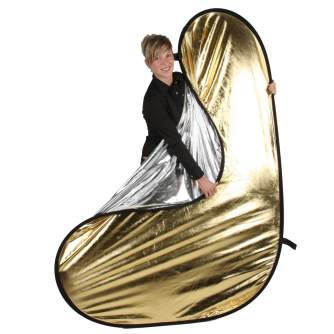 Foldable Reflectors - walimex 2in1 Foldable Reflector silv./gold 145x200 - quick order from manufacturer