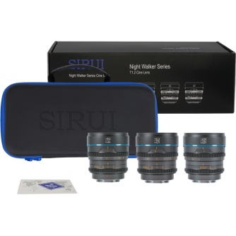 New products - SIRUI CINE LENS NIGHTWALKER S35 KIT 24/35/55MM T1.2 X-MOUNT METAL GREY MS-3SXG - quick order from manufacturer
