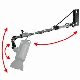 Boom Light Stands - Walimex pro Wall Mount Boom 136-220cm with crank - quick order from manufacturer