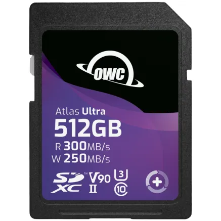 OWC SD ATLAS S ULTRA SDHC UHS-II R300/W250 (V90) 512GB OWCSDV90U0512