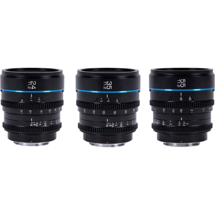 New products - SIRUI CINE LENS NIGHTWALKER S35 KIT 24/35/55MM T1.2 E-MOUNT BLACK MS-3SEB - quick order from manufacturer