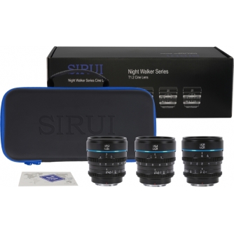 New products - SIRUI CINE LENS NIGHTWALKER S35 KIT 24/35/55MM T1.2 E-MOUNT BLACK MS-3SEB - quick order from manufacturer