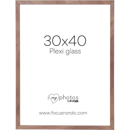 FOCUS SOUL WALNUT VENEER 30X40 PLEXI 123182