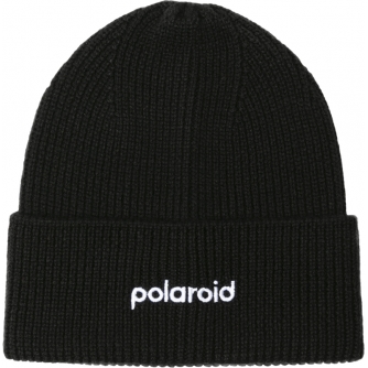 New products - Polaroid Black Beanie Hat 124934 6316 - Simple Design, Embroidered Logo. - quick order from manufacturer