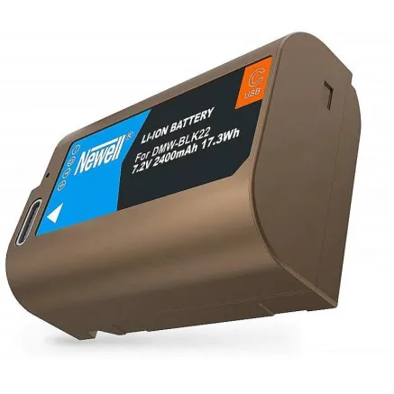 Newell DMW-BLK22 USB-C Battery for Panasonic Cameras, 2400mAh
