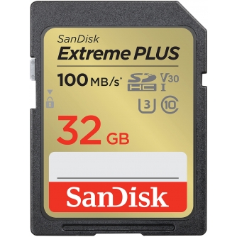 Atmiņas kartes - SanDisk Extreme Plus SDHC 32GB atmiņas karte UHS-I SDSDXWT-032G-GNCIN | R100MB/ - perc šodien veikalā un ar piegādi