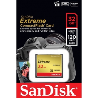 Карты памяти - SanDisk memory card CF 32GB Extreme 120MB/s SDCFXSB-032G-G46 - быстрый заказ от производителя