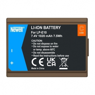 Kameru akumulatori - Newell LP-E10 USB-C battery for Canon - perc šodien veikalā un ar piegādi