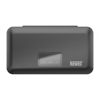 Kameras bateriju lādētāji - Newell LCD dual-channel charger with power bank and SD card reader for LP-E6 batteries for Canon - perc šodien veikalā un ar piegādi