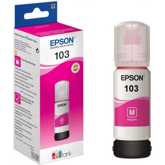 Epson ink 103 EcoTank, магента C13T00S34A