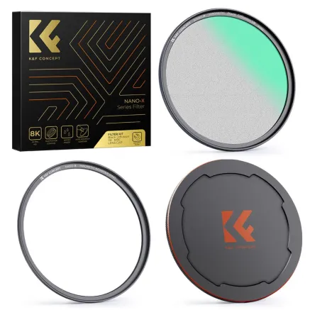 K&F Concept K&F 55MM, NANO-X-1/8 Black Mist Magnetic filter,HD, Waterproof, Anti Scratch, Green Coated,with mag SKU.1836