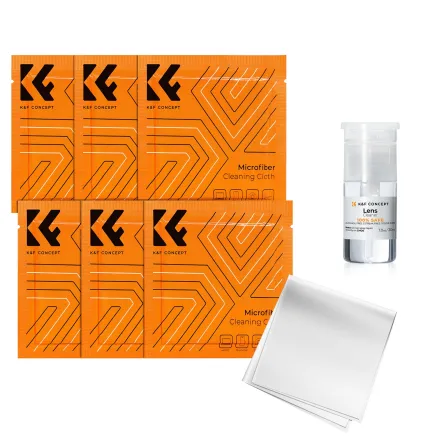 K&F Concept K&F 7 in 1 Cleaning kit, 10*10cm While Vacuum Cleaning Cloth*6 + 30ml Cleaning Liquid SKU.2009