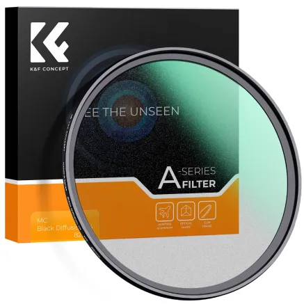 K&F Concept K&F 72MM A Series Black Mist Filter 1/4, HD, Waterproof, German optics, Green Coating KF01.2267