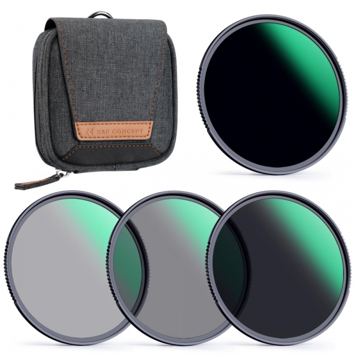 Neutral Density Filters - K&F Concept K&F 77MM Nano-X Series,Green Coated, ND4+ND8+ND64+ND1000 Filter Kit SKU.1635 - quick order from manufacturer