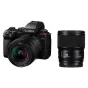 Panasonic Lumix S5 II mirrorless camera with 20-60mm f/3.5-5.6 and 50mm f/1.8 lenses, full-frame 24.2MP sensor, 6K video, and advanced autofocus system