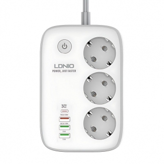 Chargers for Camera Batteries - Ldnio SEW3452 power strip with USB charger and WiFi module - quick order from manufacturer