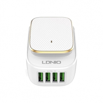Chargers for Camera Batteries - Ldnio A4405 USB charger - 4x USB with LED USB night light - quick order from manufacturer