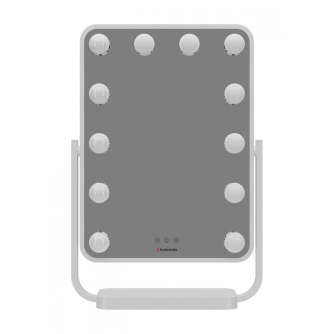 Make-up Mirror - Humanas HS-HM01 White make-up mirror with LED lighting - buy today in store and with delivery