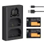 K&F Concept LP-E6NH 2250mAh Digital Camera Dual Battery with Dual Channel