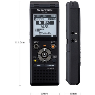 Sound Recorder - Olympus OM System audio recorder WS-883, black V420340BE000 - quick order from manufacturer