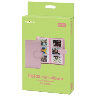 Фотоальбомы - Fujifilm Instax album Mini 12, pink 70100157189 - купить сегодня в магазине и с доставкой