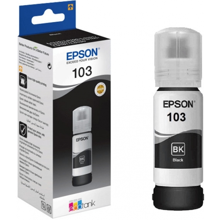 Epson ink 103 EcoTank, черный C13T00S14A