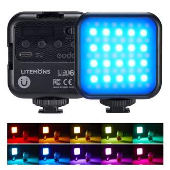 LED Lampas kamerai - Godox Litemons LED Light(RGB) LED6R - perc šodien veikalā un ar piegādi