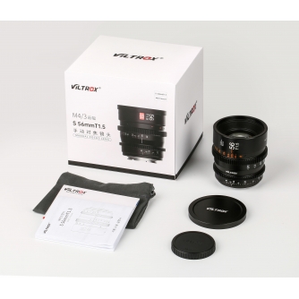 CINEMA видео объективы - Viltrox S 56/T1.5 M43 Manual focus Cine lens - быстрый заказ от производителя