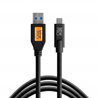 Kabeļi - Tether Tools Pro USB 3.0-USB-C 4.6m Black - купить сегодня в магазине и с доставкой