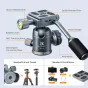 Головки штативов - K&F Concept K&F 26mm Metal Tripod Ball Head with Handle 360 Degree Rotating Panoramic with 1/4 inch Quick Release KF31.049V1 - быстрый заказ от производителя