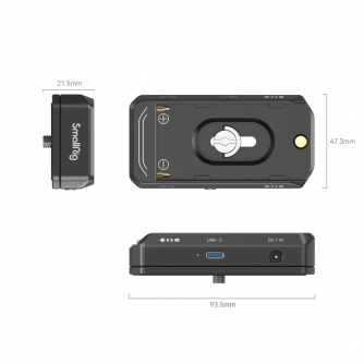 Kameru akumulatori - SmallRig NP-F Battery Adapter Mount Plate Kit with NP-FZ100 Dummy Battery Power Cable (Advanced Edit 4341 - perc šodien veikalā un ar piegādi