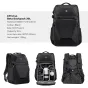 K&F Concept Beta Backpack 20L with hard shell front pocket, organized compartments for camera gear and laptop, and durable weatherproof design.