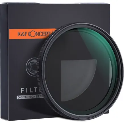 K&F Concept 43MM Nano-X Variable/Fader ND Filter, ND2~ND32, W/O Black Cross with 3pcs cleaning cloths KF01.1164V1