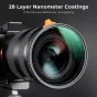 Neutral Density Filters - K&F Concept 82MM Variable ND Filter True Color ND2-ND32 with 28 Layers of Anti-r - quick order from manufacturer