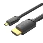Провода, кабели - Vention HDMI-D Male to HDMI-A Male 4K HD Cable 2m Vention AGIBH (Black) - купить сегодня в магазине и с достав