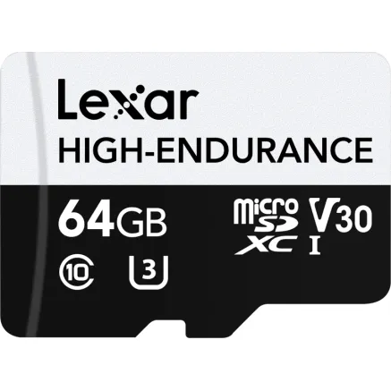 LEXAR MICROSD HIGH-ENDURANCE MICROSDXC UHS-I/U3/10 R100/W35 (V30) 64GB LSDM10-64